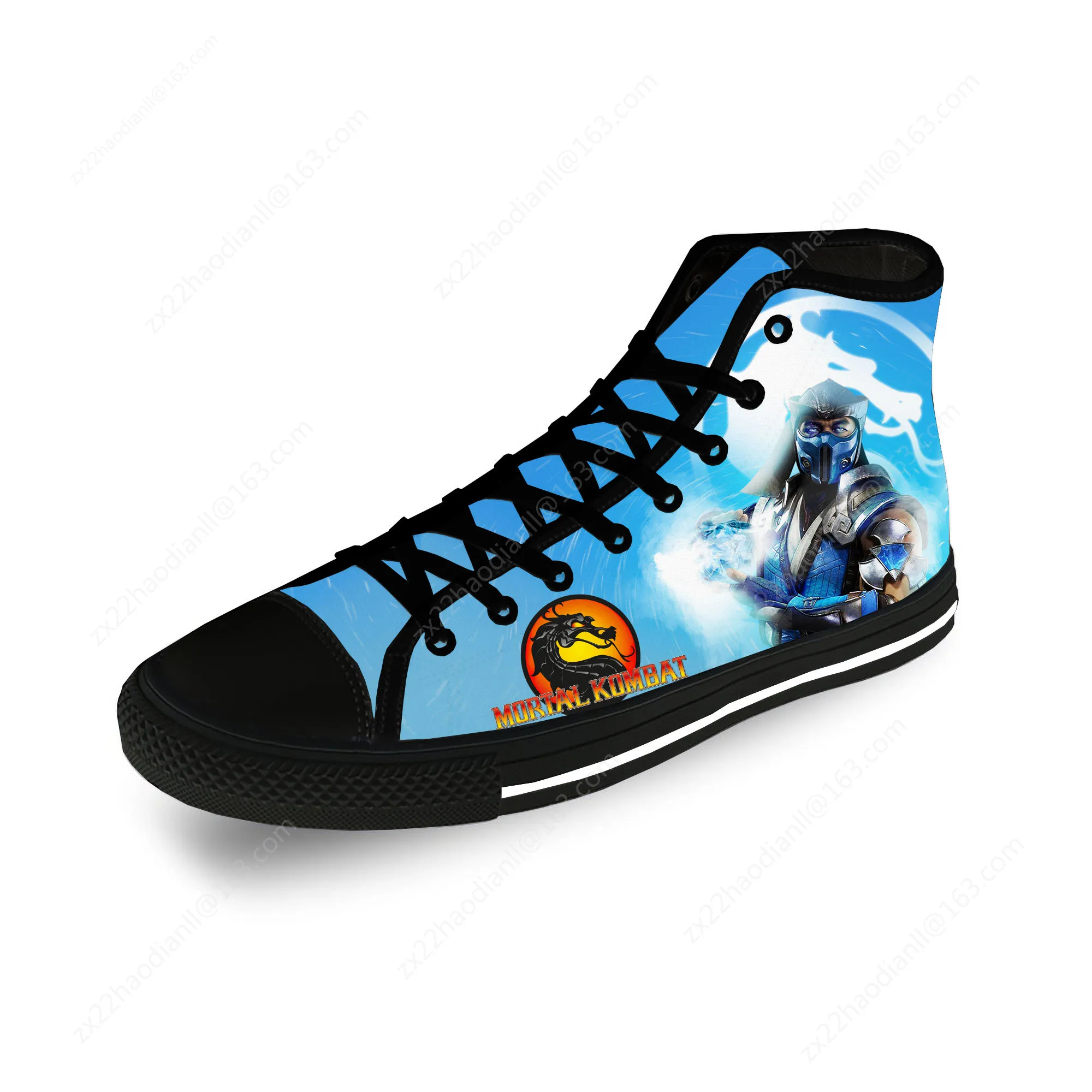 Mortal Kombat High Top Sneakers Mens Womens Teenager Casual 3D Print Shoes Canvas Running Shoes Breathable Lightweight shoe