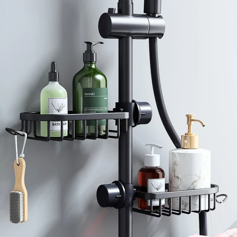 Kitchen Aluminum Sink Storage Rack Sponge Drain Holder Drainer Faucet Shelf Basket Towel Organizer Bathroom Accessories 5