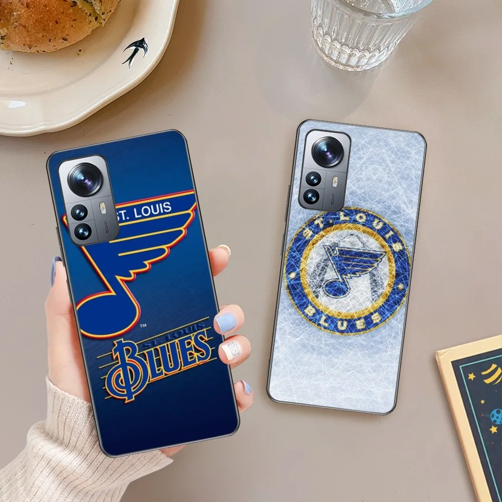 St_ L-Louis Blues  Phone Case For Xiaomi 13 12 11 Redmi Note12 Poco F5 F4 Series Soft Black Phone Cover