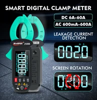268B Digital Clamp Meter 60A 1000V AC DC Current Clamp True RMS Clamp Amperemeter Voltmeter Diode Temperature Capacitance Tester 2