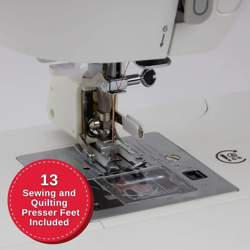 Quantum Stylist 9960 Hard  Case & Accessory Kit | 600 built-in stitches & Lettering, LED Light & High-End Touch buttons 5