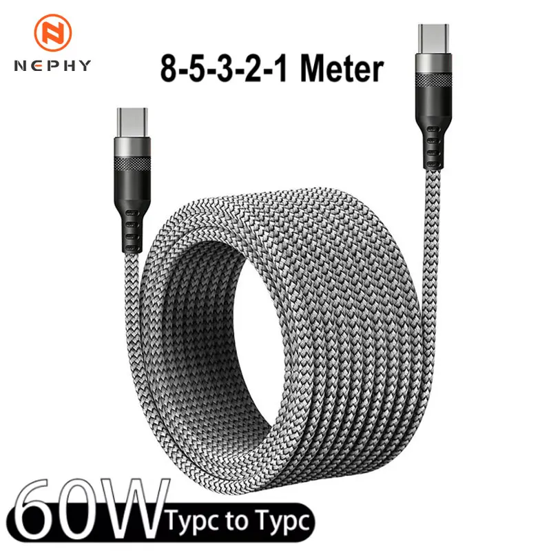 Ultra-Fast USB-C to USB-C Charging Cable, 60W PD Quick Charge, Multiple Length Options
