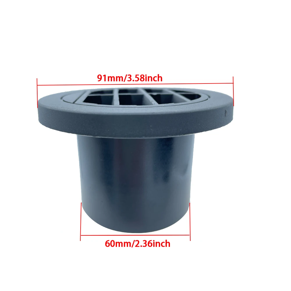 60mm/2.36inch Air Vent Ducting Piece Round Flat Pipe Outlet Exhaust Connector Webasto Eberspaecher Parking Heater Accessory diesel heater exhaust pipe air diesel heater duct pipe diesel heater heater duct connector air heater exhaust connector car heater accessories