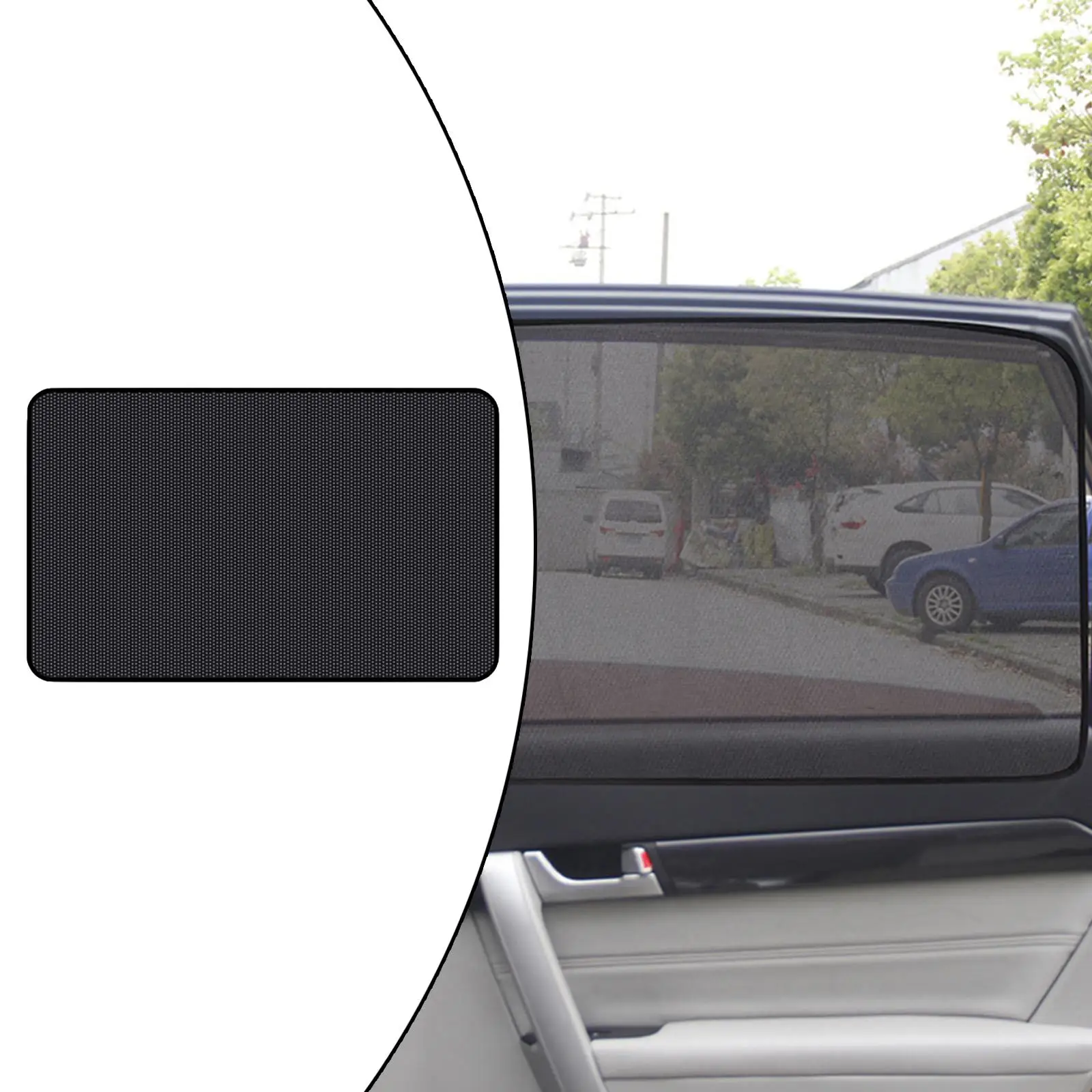 

2x Privacy Front Side Window Durable Retractable Supplies Einfach zu installieren Professional