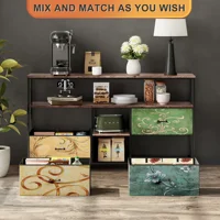 Подставка под телевизор Rosahqnda с 4 ящиками, тумба под телевизор, регулируемые полки, стол под телевизор, шкаф под телевизор, мебель для гостиной — изображение 4