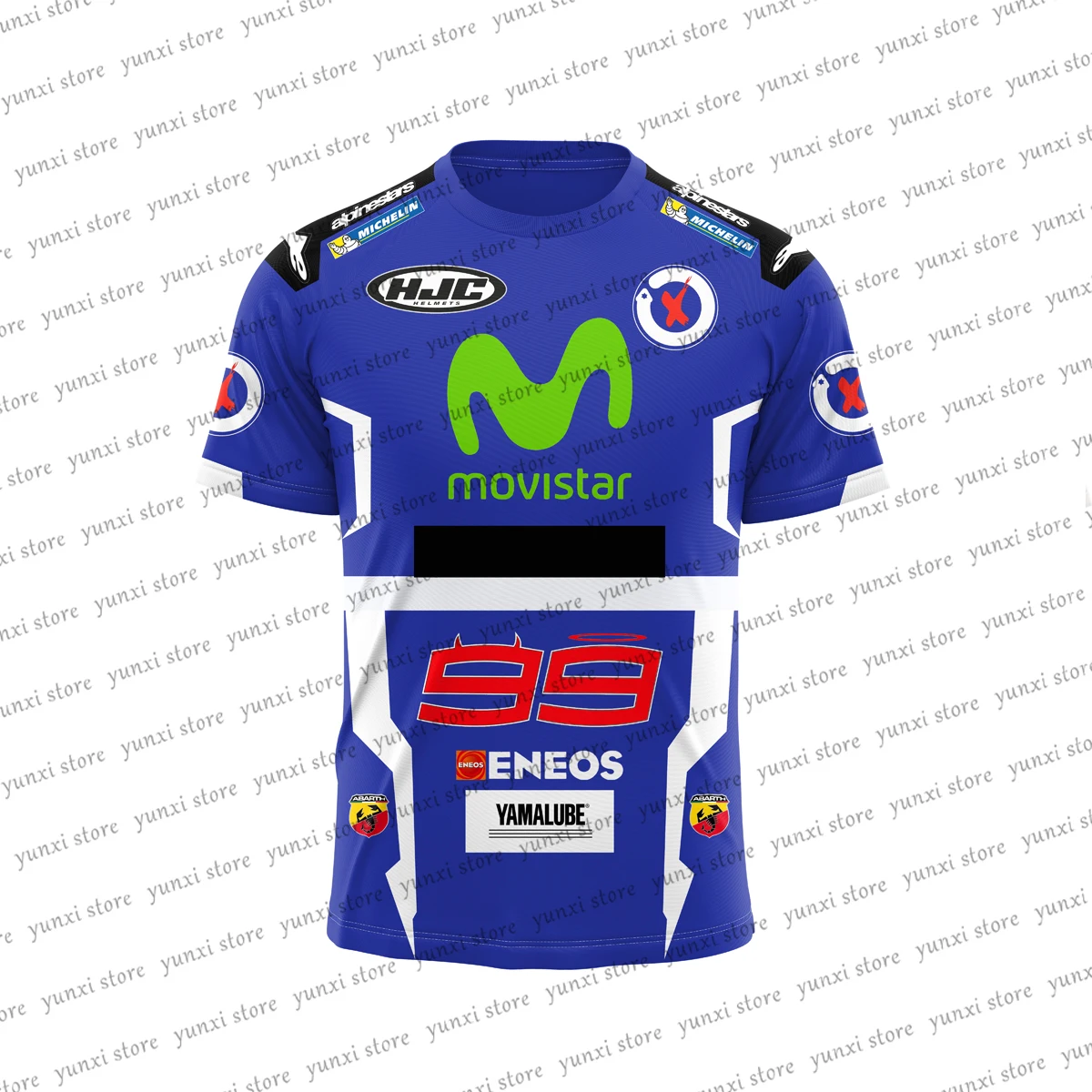 

Lorenzo Enthusiast Summer Motorcycle Racing Men's T-shirt 3D Printed Extreme Sports Track Large Breathable Short Sleeves