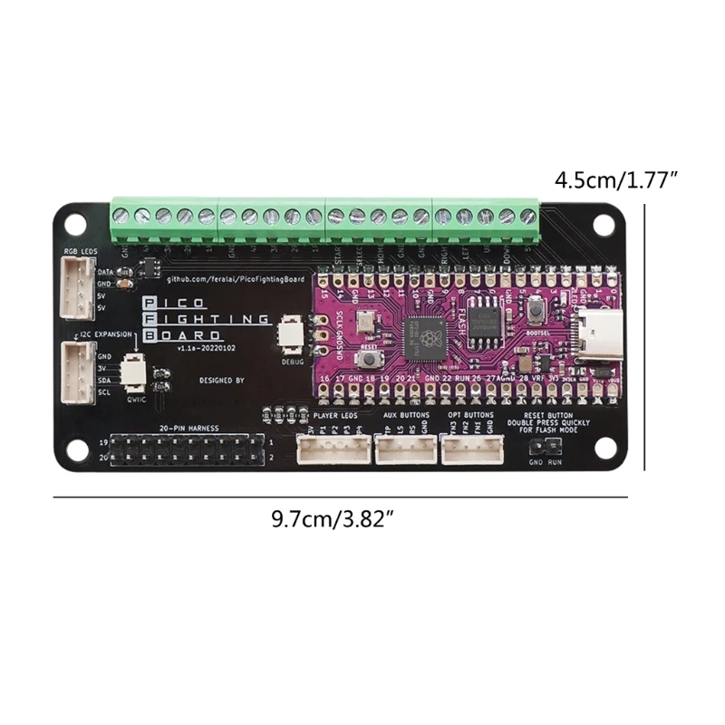 XInput PC  DInput PS3 Nintendo Switch Raspberry Pi Pico  ϴ ̵ ƽ PCB Pico Fighting Board