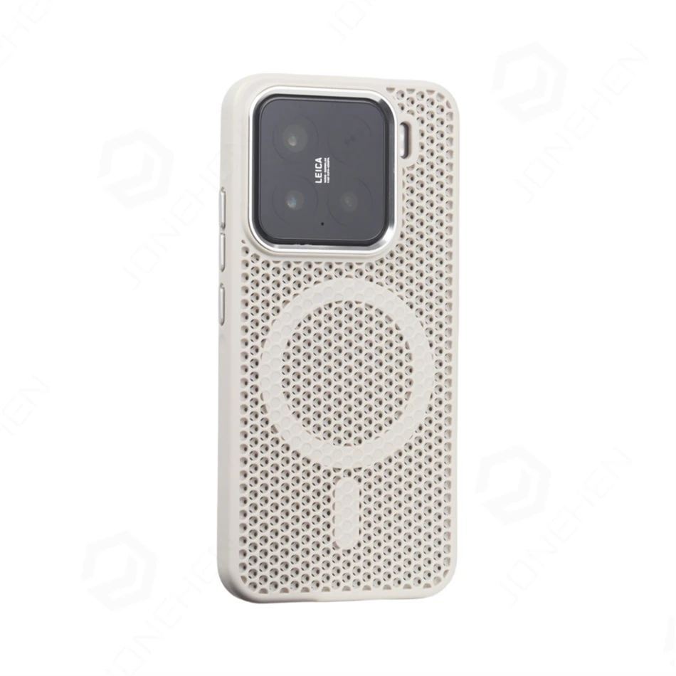 Solid Color Honeycomb Grid Mesh Cooling Non-Slip Silicone Armor Case
