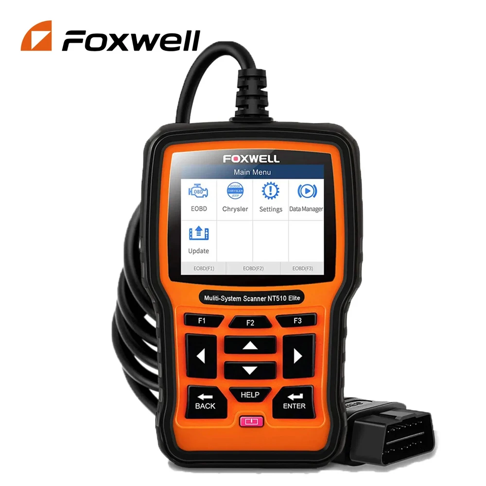 

FOXWELL NT510 Elite OBD2 Scanner ECU Coding OBD2 Car Diagnostic Tool All System Scan Code Reader 30+ Reset Active Test Tools