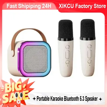 XIKCU K12 Bluetooth Karaoke Machine Sistema di altoparlanti portatile 5.3 PA con 1-2 microfoni wireless Casa Famiglia Canto per bambini 1