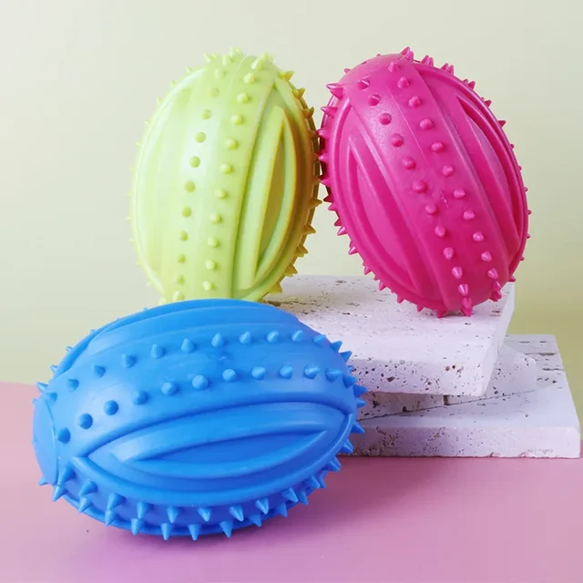 Pet Toys Small Dogs Rubber Resistance To Bite Sound Barbells Barbed Dumbbells Teeth Cleaning Chew Training Toys Pet Supplies 4