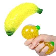 

Banana Squeeze Fidget Toys Stress Relief Yellow Balls Fruit Shaped Hand Game For Kids Adults Novelty Gel Beads Sensory Tools New