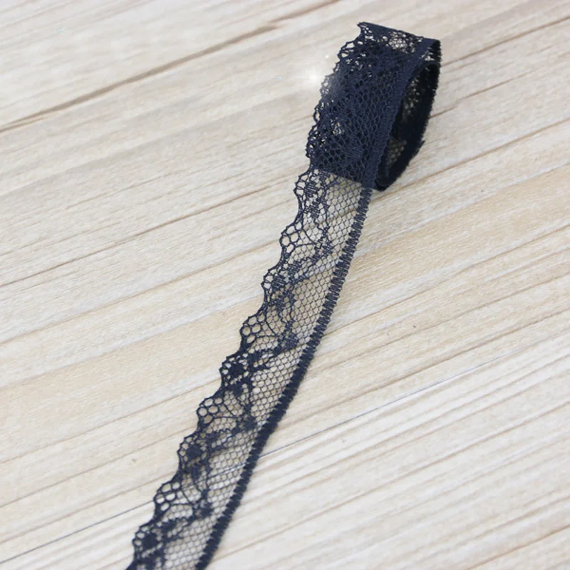 (10 Yards/roll) 20mm White And Black Lace Fabric Webbing Decoration Gift Packing Material Handmade DIY Laces