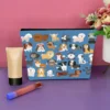 1pc Cartoon Dog Cosmetic Bag Spacious Travel Makeup Bag with Portable Zipper Pouch Easy Access Toiletry  for Women Daily Use 2