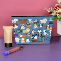 1pc Cartoon Dog Cosmetic Bag Spacious Travel Makeup Bag with Portable Zipper Pouch Easy Access Toiletry  for Women Daily Use 2