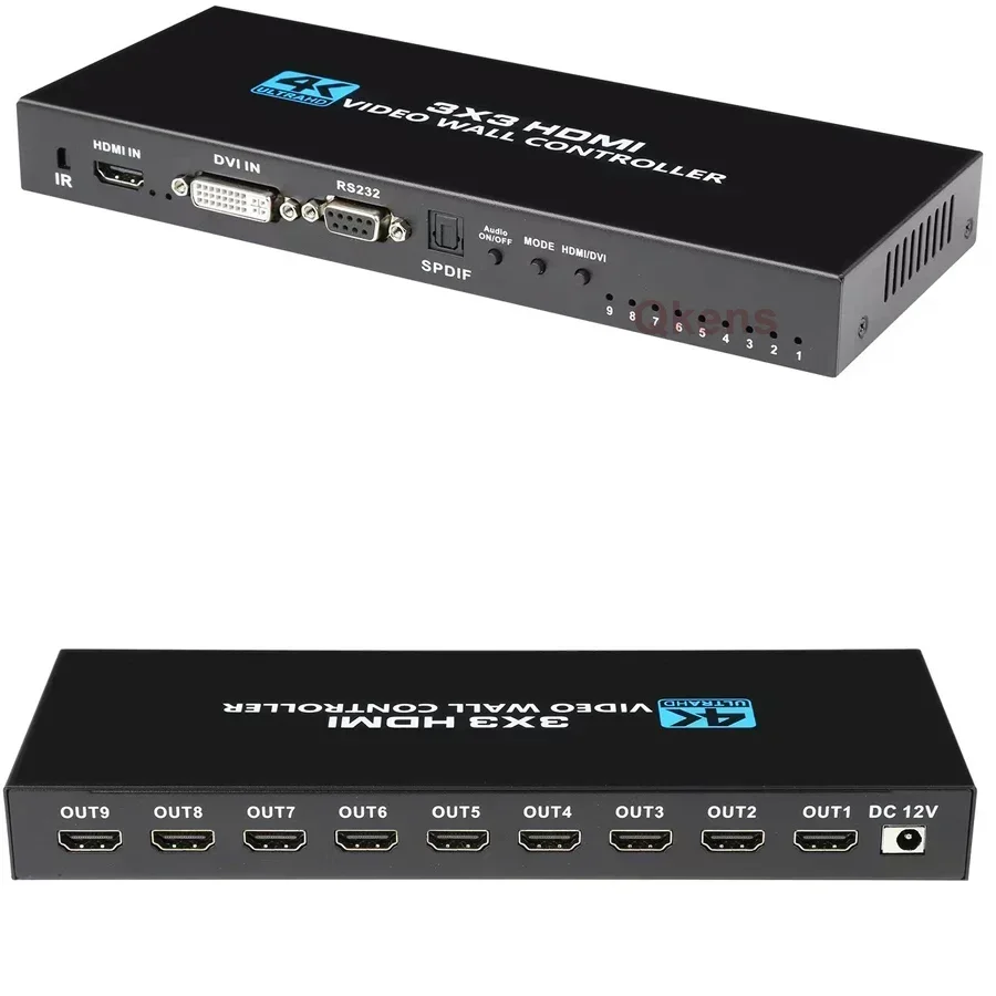 4K 3x3 Video Wall Controller 1x2 1x3 1x4 2x3 2X4 2X2 HDMI Video Wall Controller