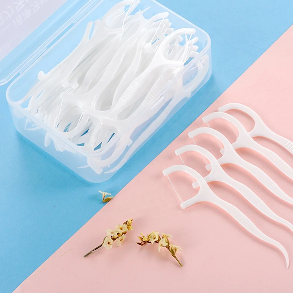 Dental Floss Flosser Picks Toothpicks Teeth Stick Tooth Cleaning Interdental Brush Dental Floss Pick Cleaning Tooth Dental Floss Stick Dental Floss Sticks Dental Floss Dental Cleaning Tools 100pcs