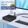 Office Home Compact Desktop Mini PC Intel Cerleon N5095 Quad Cores DDR4 M.2 NGFF SSD WiFi6 Gigabit Ethernet Windows 10/11 2
