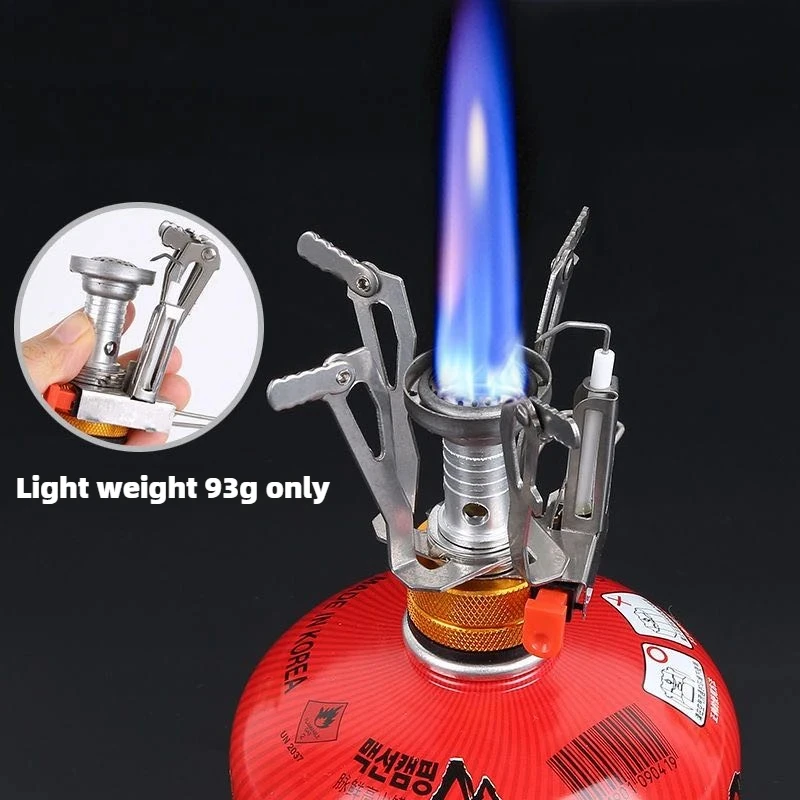 Ultralight Mini Camping Stove Foldable All-in-One Gas Heater Outdoor Cookware