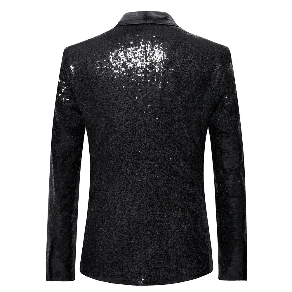 Manteau imbibé de polyester scintillant pour gentleman, veste de performance de fête, vêtements de cérémonie Bling, tout neuf, M, L, XL, 2XL