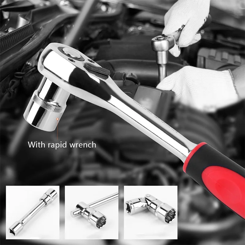 21-teiliges 1/2 Zoll Torx-Steckschlüssel-Set, Ratschenschlüssel-Werkzeug, 12-Punkt, 8–36 mm Spezifikation, Steckschlüsselkopf-Set, Auto-Reparatur-Werkzeug – Detail 3