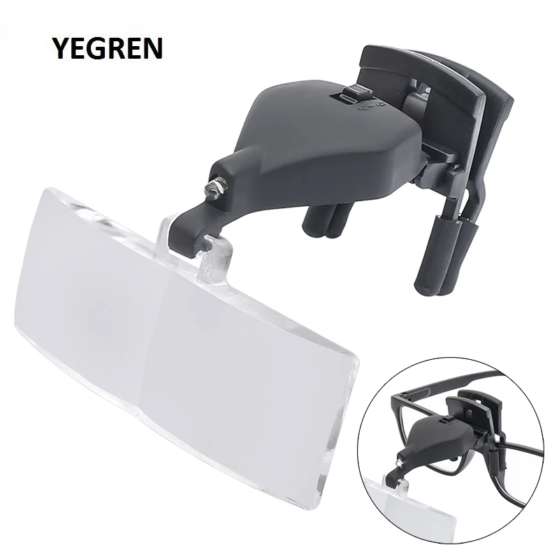 Loupe De À Pince 1.5x 2.5x 3.5x Avec Lampe Led Mains Libres