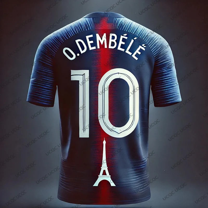 2025 Special Edition Dembele Nr. 10 Fußballtrikot, Trainingsuniform, atmungsaktiv, Übergröße, Unisex, Trainings-T-Shirt für Kinder/Erwachsene – Detail 10