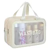 New Thick Dry-Wet Separation Partition Toiletry Bag Portable Double-Layer Cosmetic Storage Bag for Travel, Beach, Pool Bathing 5