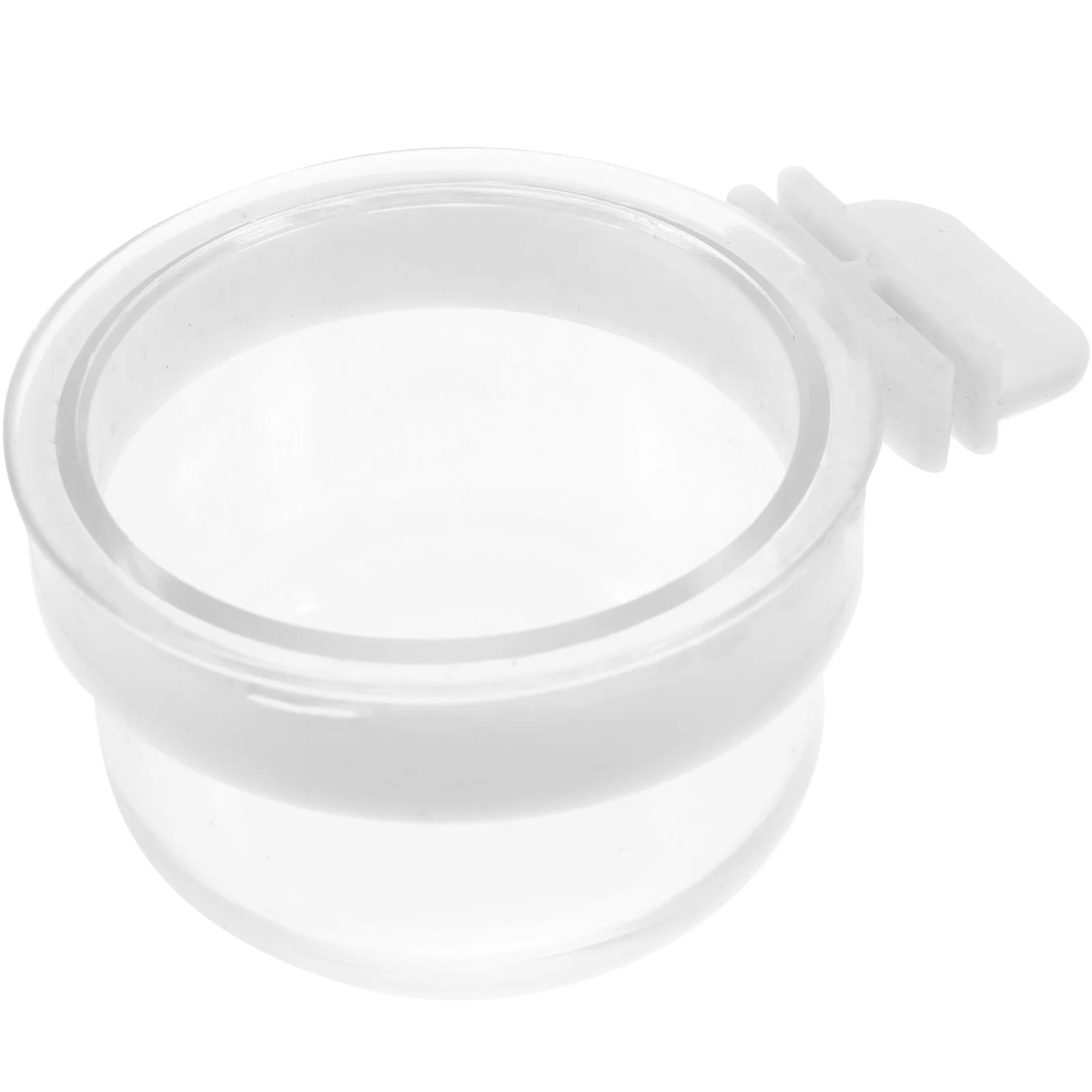 

Pet Feeder Station Removable Clear Bowl Plastic Food Cup for Easy Hanging Parrot Water