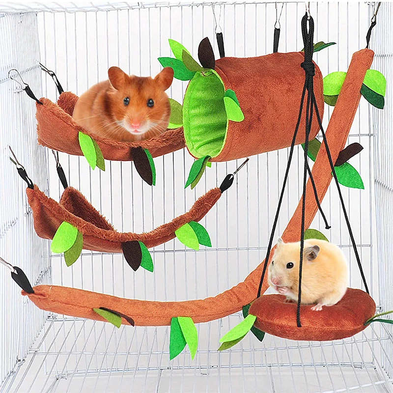 Sugar Glider Hammock Pet Hanging Cage Accessori Small Animal Hammock Channel Ropeway Swing Per Furetto Birds Pappagallo Scoiattolo