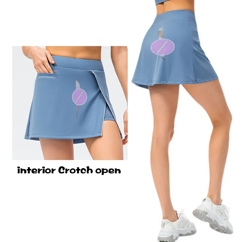 

Уличные сексуальные брюки с открытой промежностью, женские шорты, фитнес, Йога, сексуальный женский разрез, Сексуальная мини-юбка, полый купальник, платье с карманами