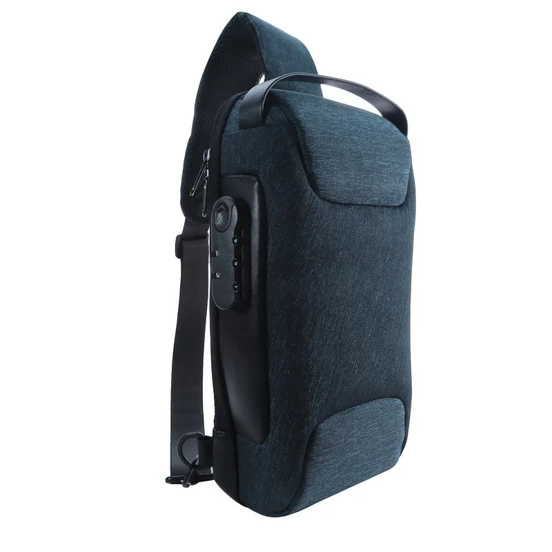 Sac à dos pliable à bandoulière avec USB, bandoulière simple, pratique, décontra Sac à dos pliable à bandoulière avec USB, bandoulière simple, pratique, décontra
