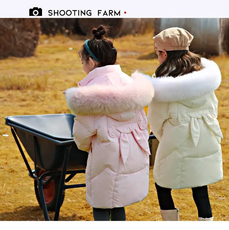 OLEKID -30 Grad Winter-Daunenjacke für Mädchen mit Kapuze, dick, warm, lang, Teenager-Mädchen-Jacke, Mantel, 5–14 Jahre, Kinder, Mädchen-Oberbekleidung – Detail 7