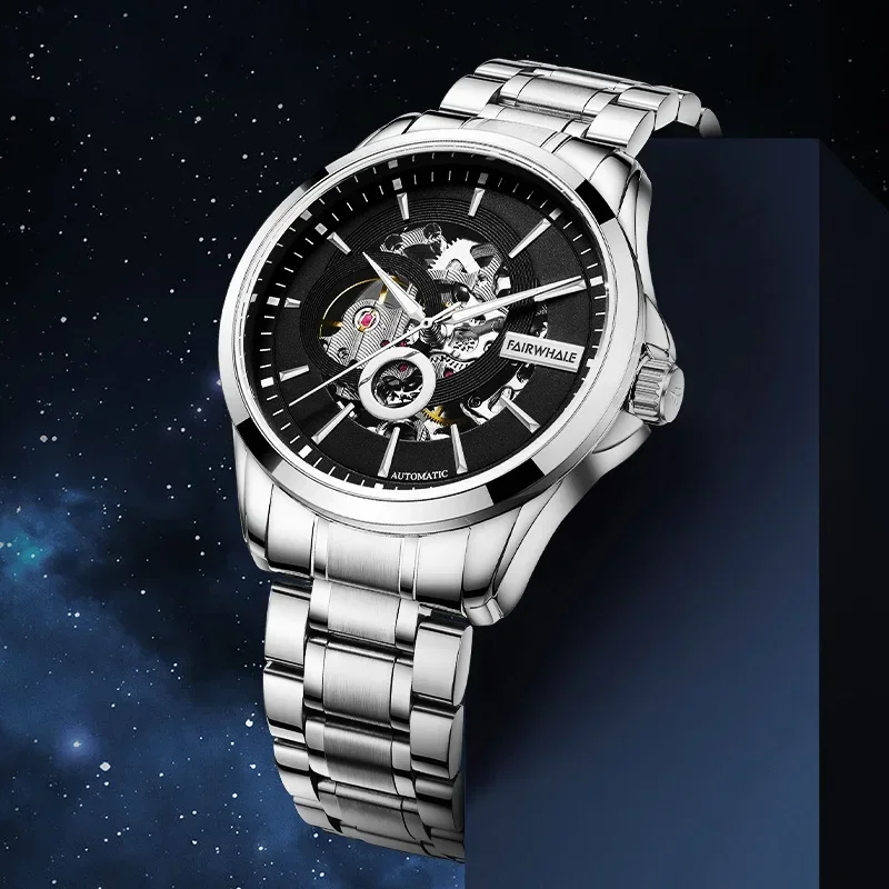MARK FAIRWH trendy brand watch multifunctional hollowed out men's mechanical watch