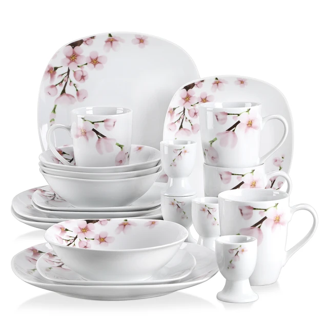 MALACASA Serena Porcelain China Dinnerware Set - Service for 12 & Reviews