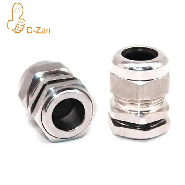 M12 Clamping Dia 6mm-12mm M20 Waterproof Cable Glands Stainless Steel 304 Metal Electrical Connector Standard Cable Glands SS