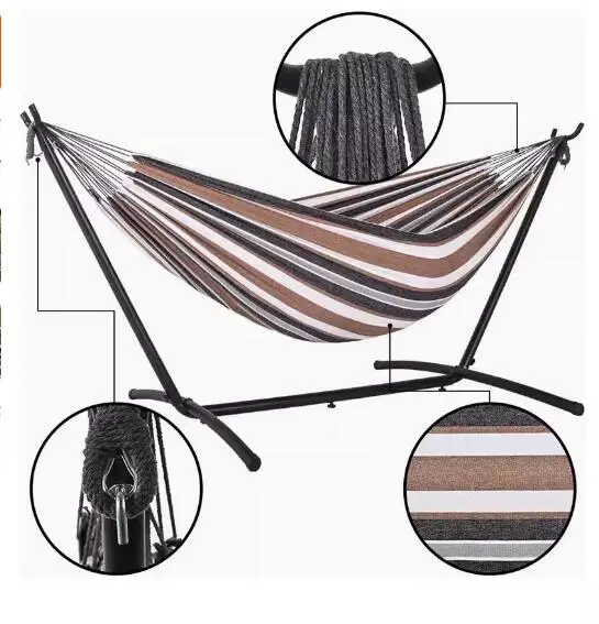 Double Canvas Hammock Outdoor Camping Shaker Chair Anti-Rollover Hammock Custom