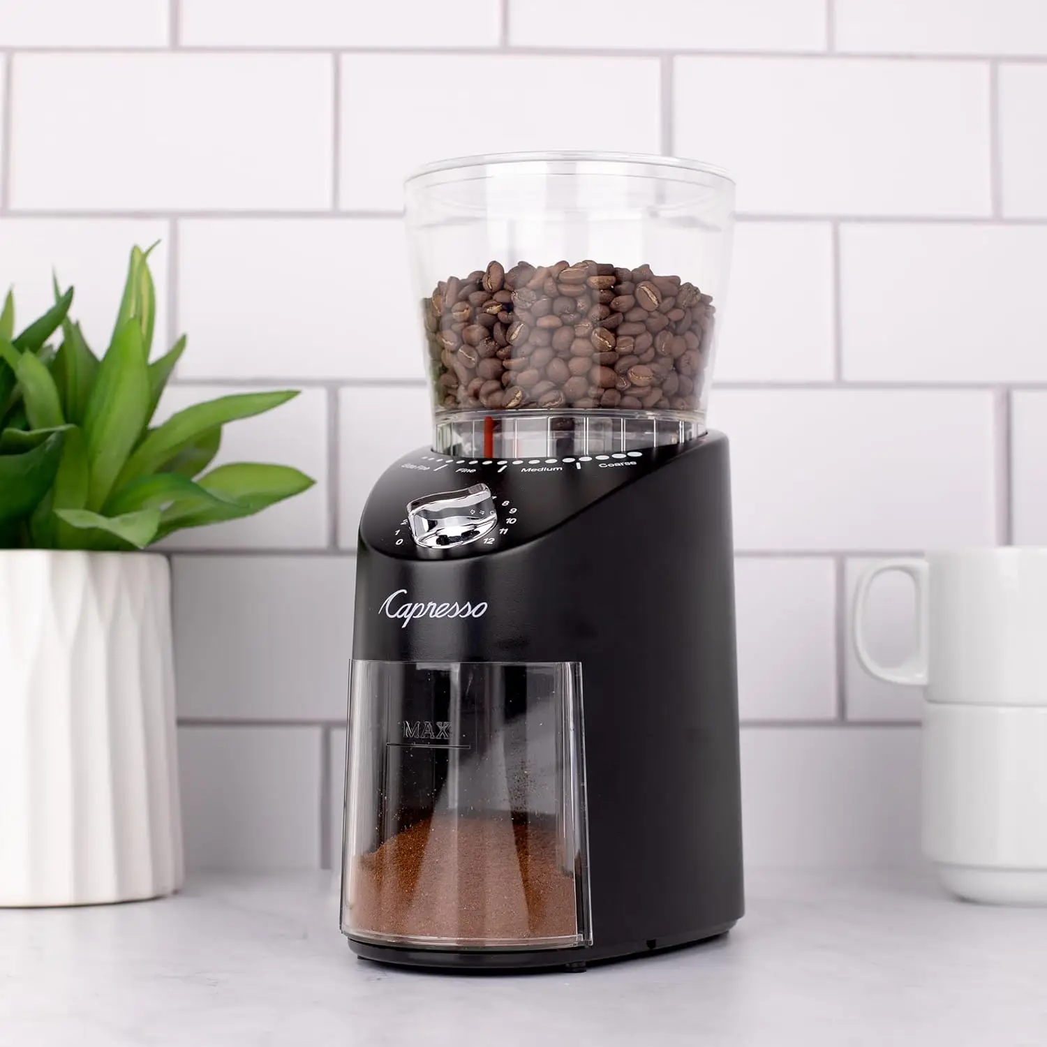 Infinity Plus Black Conical Burr Grinder