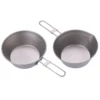 1pc 300/450ml Camping Bowl With Mesh Bag Titanium Sierra Cup Ultra-light Foldable Bowls Pot For Hiking Picnic Outdoor Tableware 2
