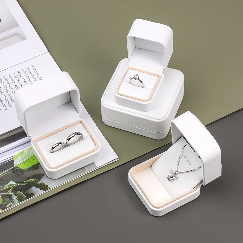 Oirlv PU Leather Olive Green Box Ring, Jewelry