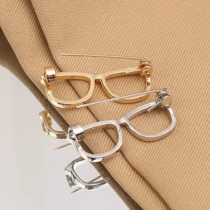 1/10Pcs High-end Suit Brooch Hollow Out Glasses Brooch Pin Ins Trendy Personality Funny Collar Pin Accessories Buckles Wholesale