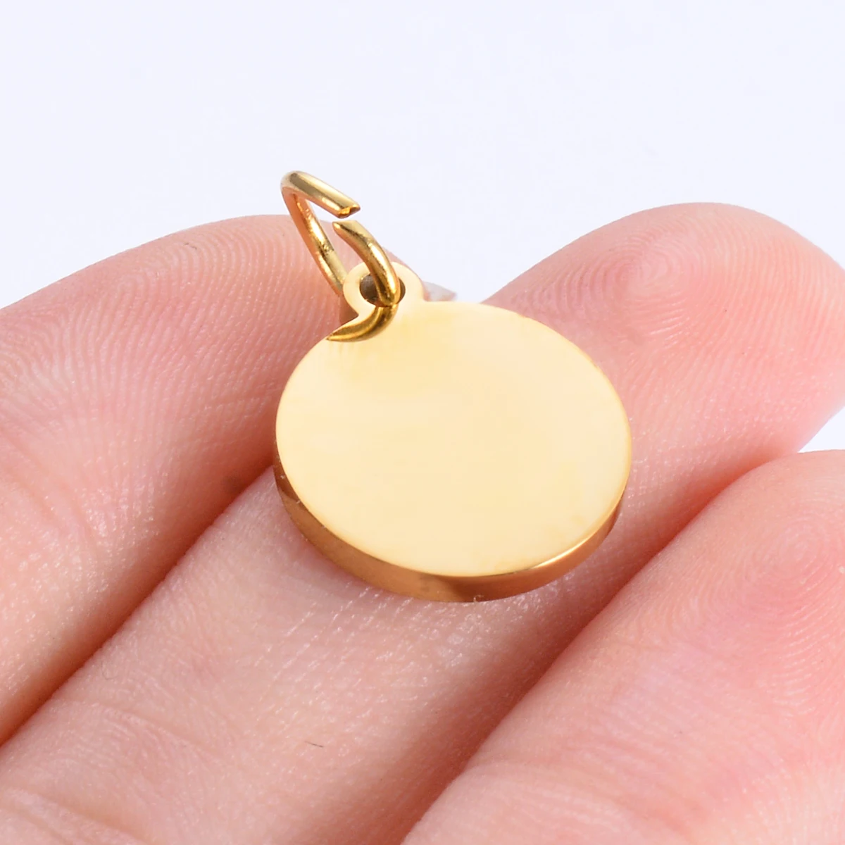 10Pcst 6-15mm Mirror Polished Stainless Steel Disc Round Tag Pendant for Bracelet Necklace DIY Jewelry Charm Wholesale