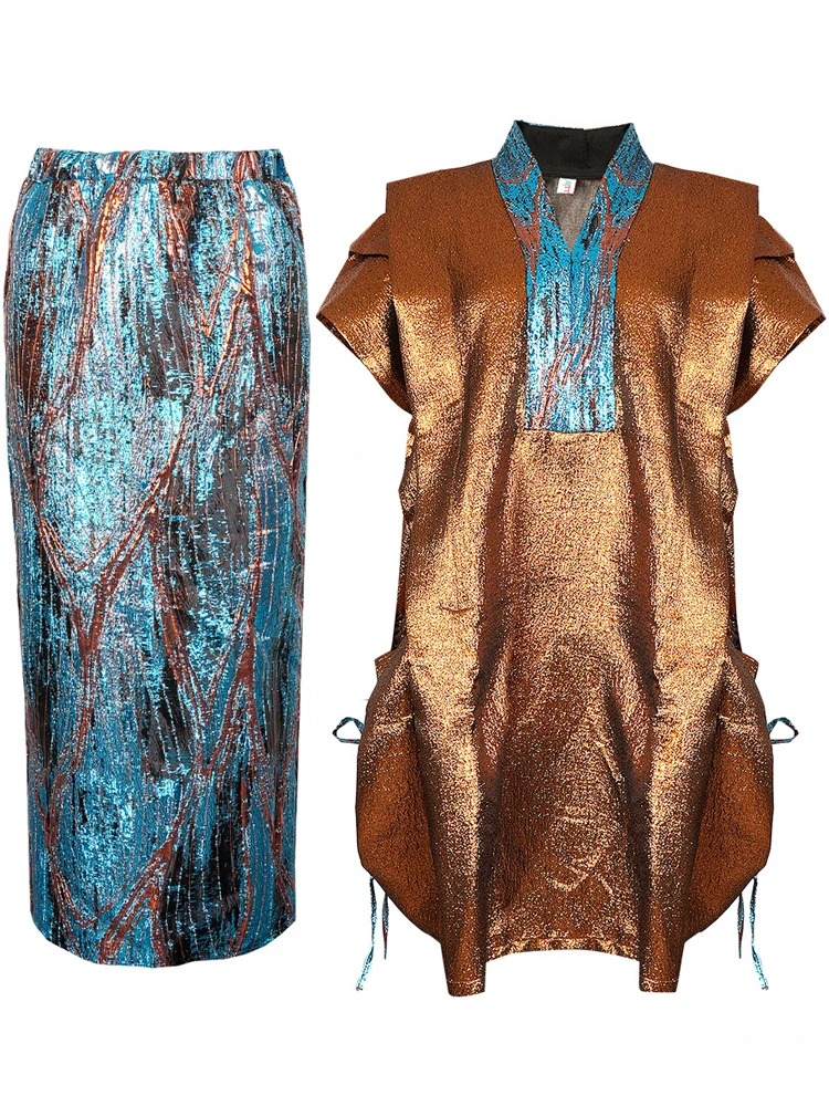 Traditional African Dresses For Women Luxury Wedding Party Birthday Robes Plus Size Dress & Skirt 2 PCS Set 2026 Africa Clothing 4