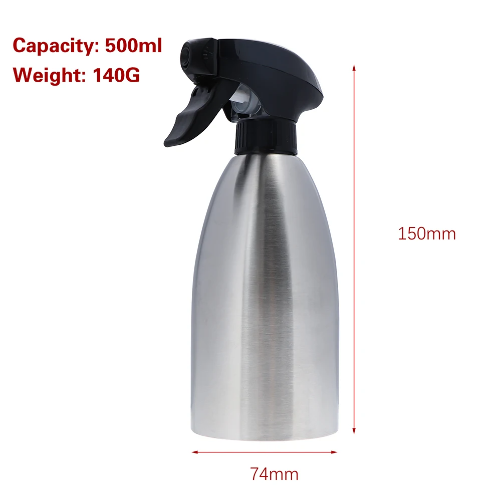 500ml Kitchen Oil Spray Bottle Stainless Steel Olive Pump Sprayer Outdoor BBQ Picnic Cooking Oil Sprayer Press Type Leak Proof, oil sprayer, kitchen utensils