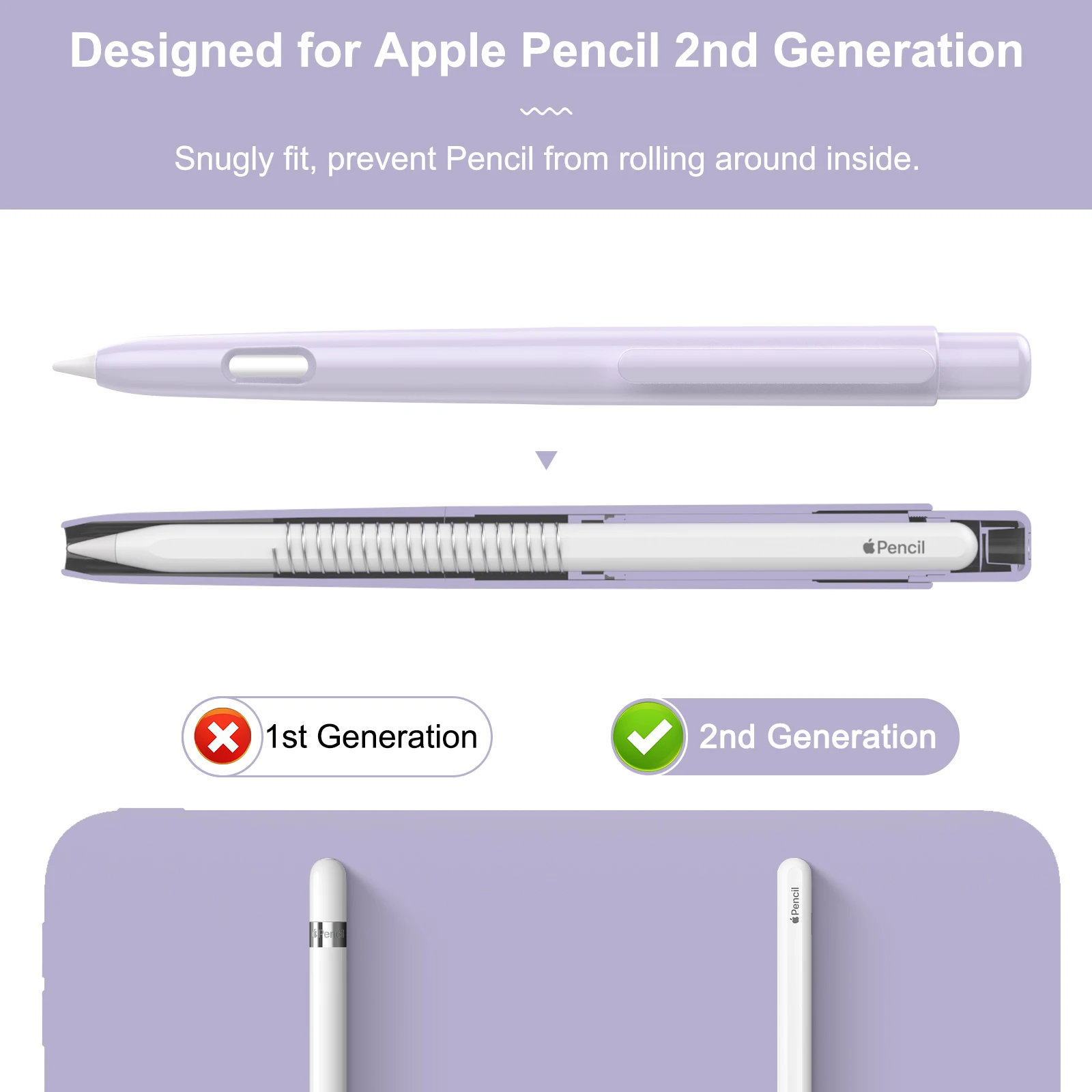 Moko-Apple Pencilケース,第2世代,傷防止,格納式,iPad Pro 11/iPad air 4用