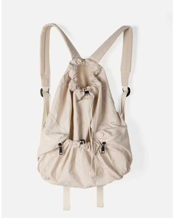 Sac à dos de voyage léger pour femme avec cordon de serrage en tissu nylon forestier de conception de niche japonaise et coréenne 2024_voghion.com