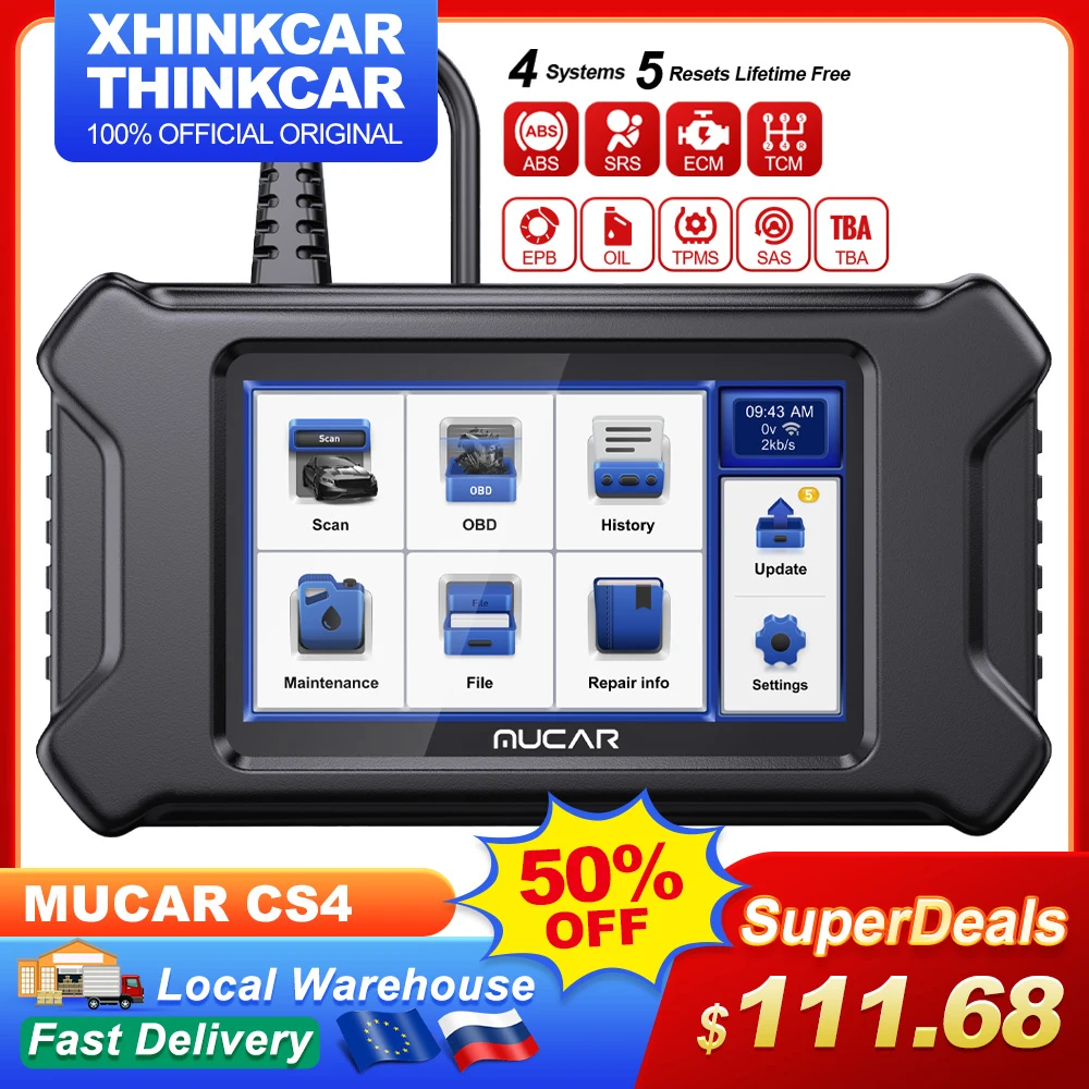 Mucar Cs4 Cs6 Strumenti Diagnostici Per Auto Obd2 Tester Automobilistico Olio Senza Vita Epb Abs Srs Scanner Di Diagnosi Obd2 Automatico