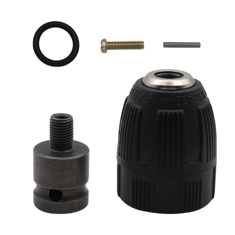 0.8-10mm Keyless Drill Chuck Converter 3/8-24UNF Thread Drill Bit Adapter Square Socket Adaptor For ImpactDriver keyless drill chuck converter 3 8 inch 24unf 1 4 inch hex sds adaptor 0 8 10mm