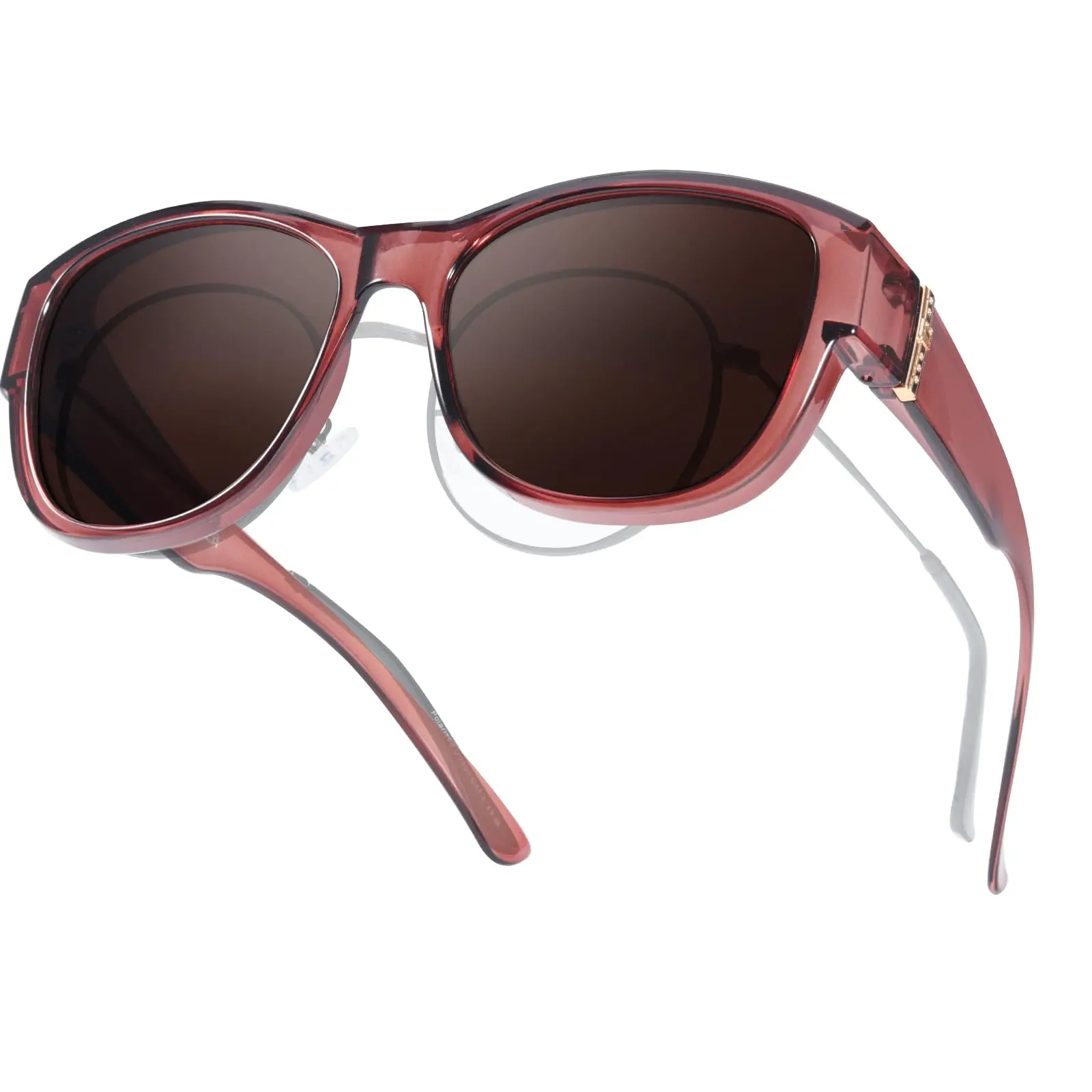 Women's Polarised Sunglasses Trendy Sunglasses for Glasses Wearers with UV400 Protection Lenses 8511