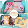 Pet Care Play Set Dog Grooming Kit with Backpack Doctor Set Vet Kit Educational Toy Pretend Play for Toddlers Kids Children 6